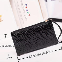 Women's Wristlet Bag Clutch Hand Bag - Zipper Coin Purse Cash Pouch