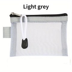 Mini Mesh Coin Purse Zipper Clutch Wallet Portable Storage Bag