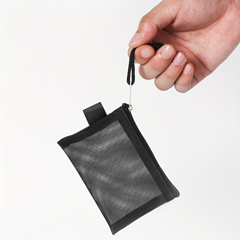 Mini Mesh Coin Purse Zipper Clutch Wallet Portable Storage Bag