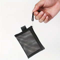 Mini Mesh Coin Purse Zipper Clutch Wallet Portable Storage Bag