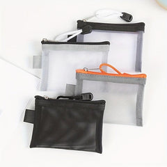 Mini Mesh Coin Purse Zipper Clutch Wallet Portable Storage Bag