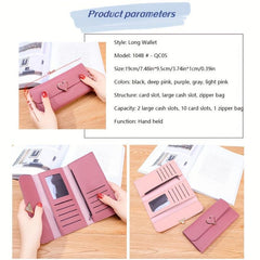 Decor Long Wallet Foldable Phone Purse For Women Handbag With Card Slots