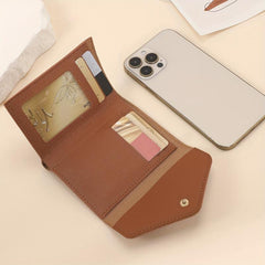 Women's Envelope Trifold Wallet Card Organizer Clutch Bag & Purse