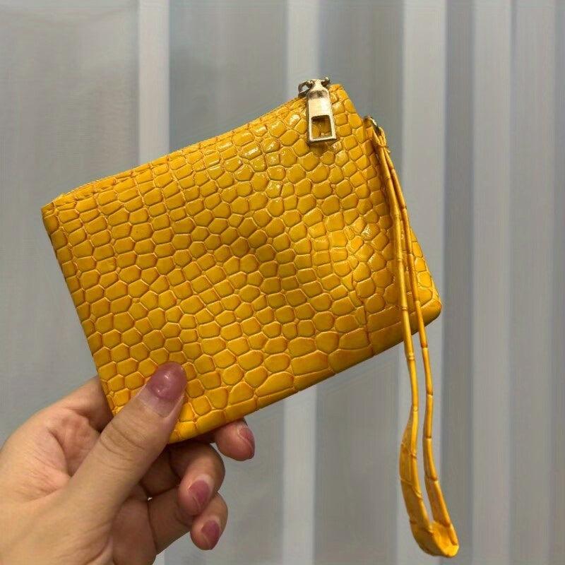 Crocodile Embossed Women's Wallet Coin Purse Portable Storage Pouch