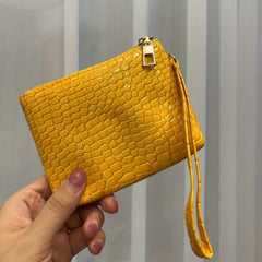 Crocodile Embossed Women's Wallet Coin Purse Portable Storage Pouch