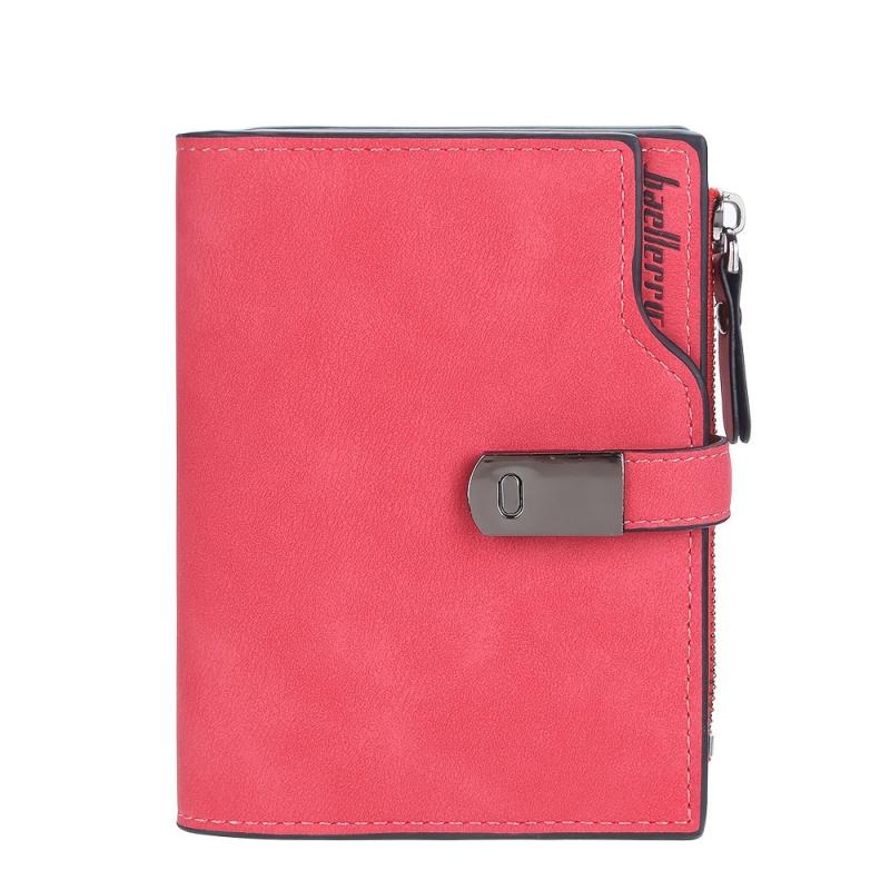 Slim Coin Purse Faux Leather Wallet Solid Clutch Bag
