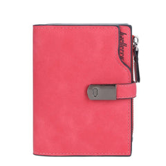 Slim Coin Purse Faux Leather Wallet Solid Clutch Bag