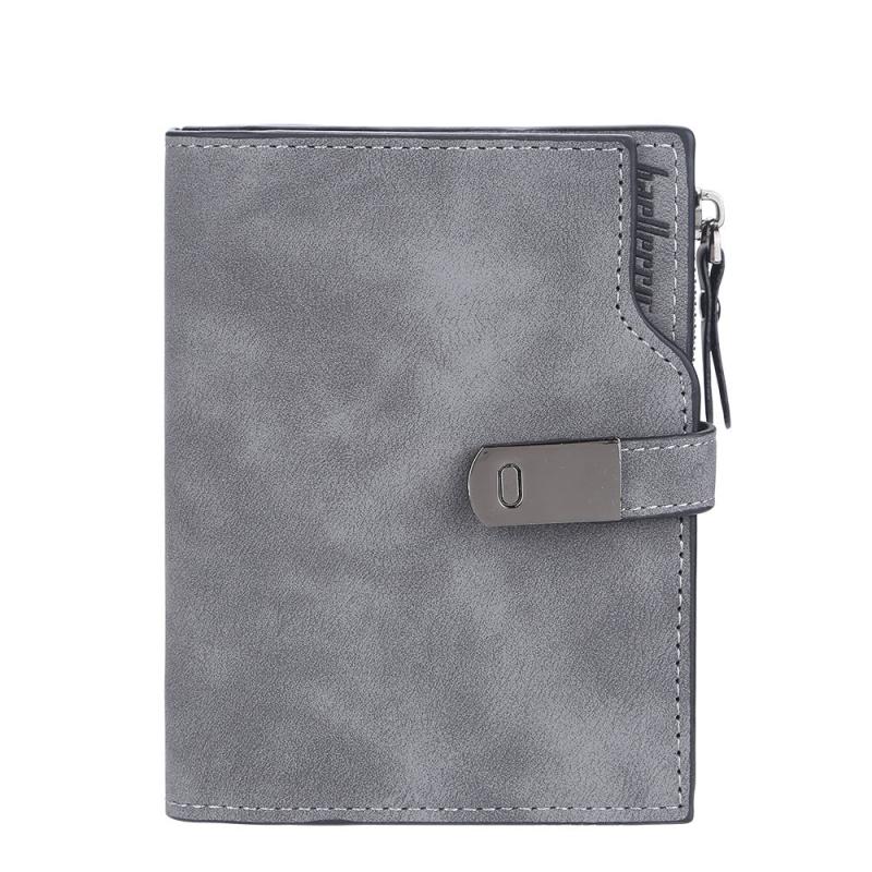 Slim Coin Purse Faux Leather Wallet Solid Clutch Bag