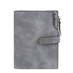Slim Coin Purse Faux Leather Wallet Solid Clutch Bag