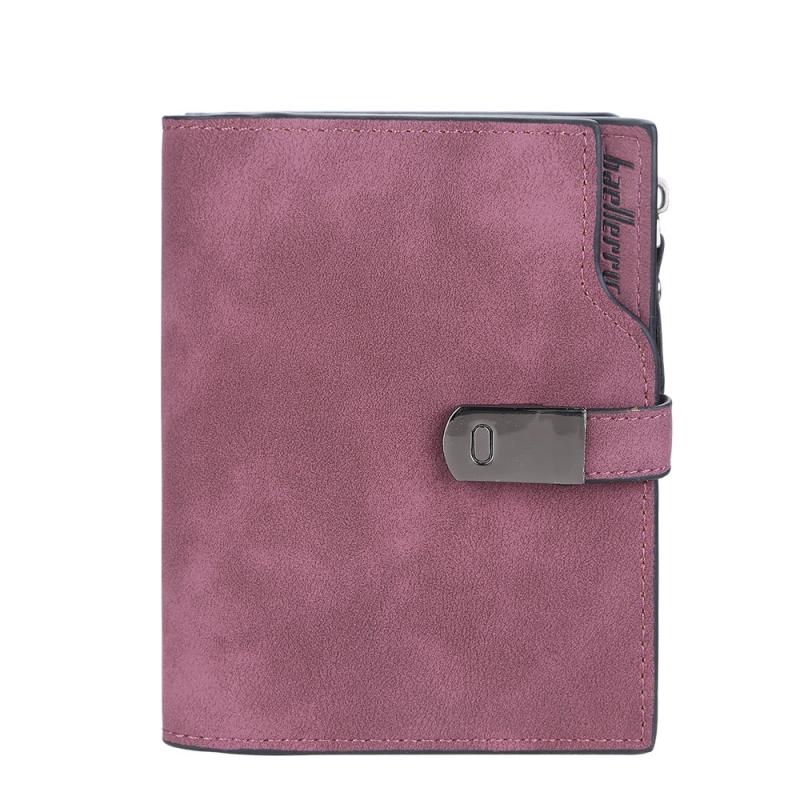 Slim Coin Purse Faux Leather Wallet Solid Clutch Bag