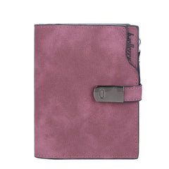 Slim Coin Purse Faux Leather Wallet Solid Clutch Bag