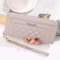 Large Capacity Faux Leather Zipper Long Wallet Clutch Bag