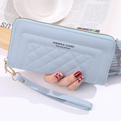 Large Capacity Faux Leather Zipper Long Wallet Clutch Bag