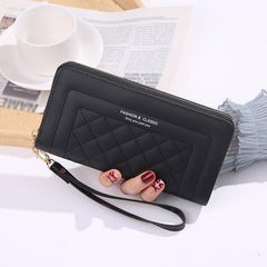 Large Capacity Faux Leather Zipper Long Wallet Clutch Bag