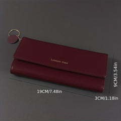 Casual Long Clutch Purse Lightweight Wallet with Pendant