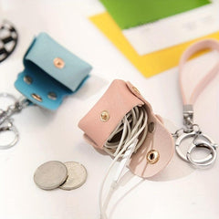 Solid Headphone Bag Portable Lightweight Keychain Bag