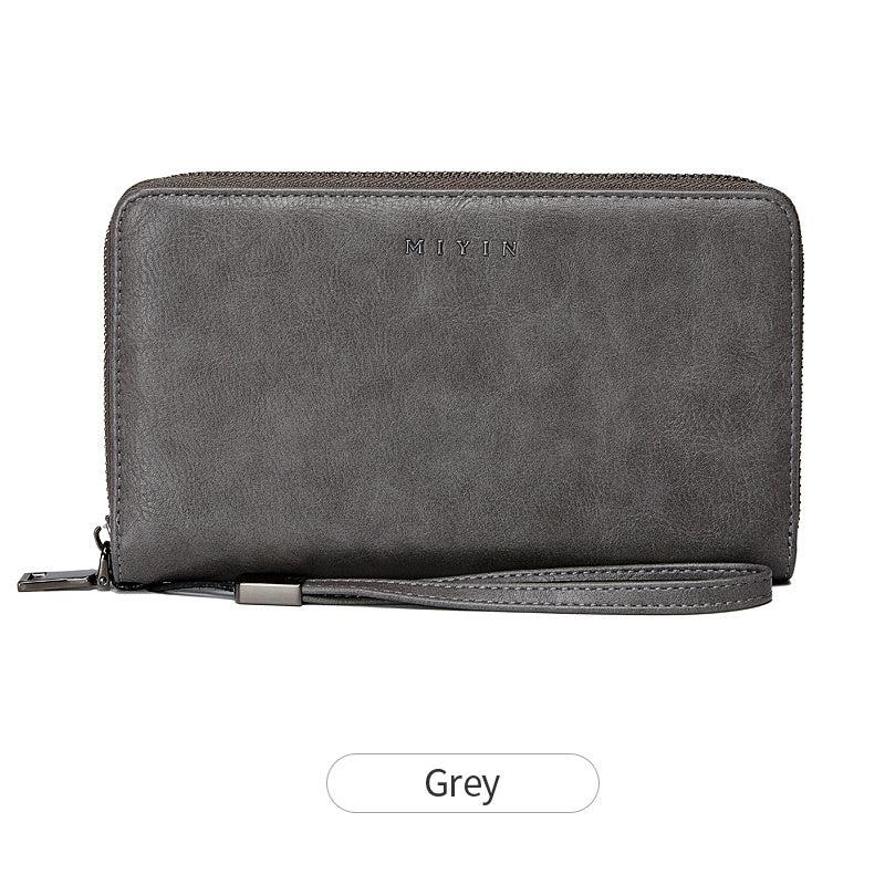 Retro Style Long Wallet With Lanyard Zip Around Women's Wallet