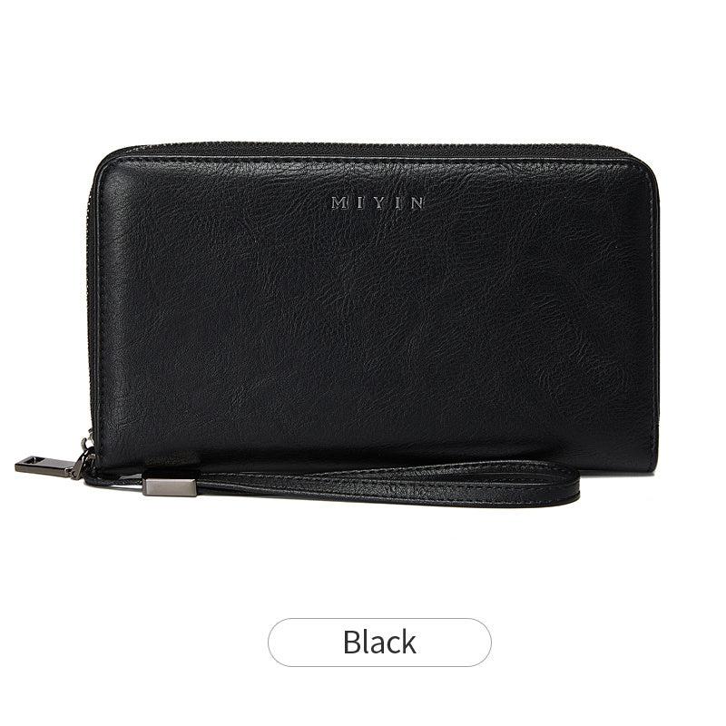 Retro Style Long Wallet With Lanyard Zip Around Women's Wallet