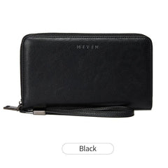 Retro Style Long Wallet With Lanyard Zip Around Women's Wallet
