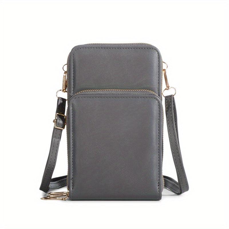 Mini PU Leather Mobile Phone Bag with Card Slots