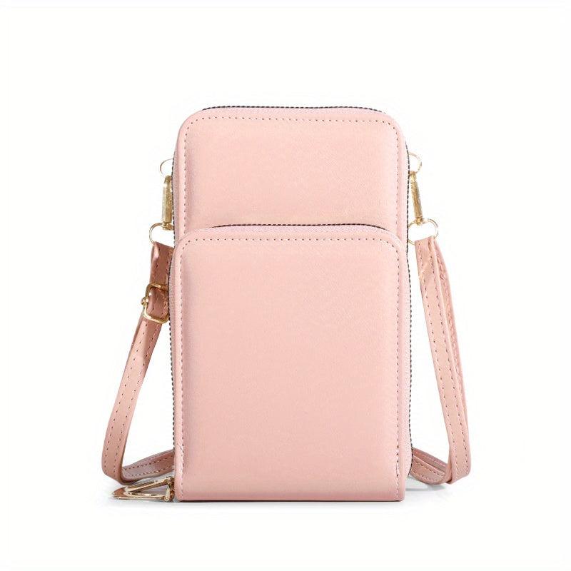 Mini PU Leather Mobile Phone Bag with Card Slots