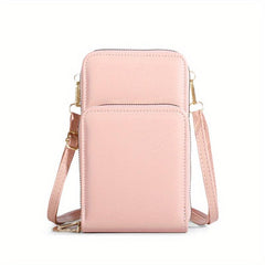 Mini PU Leather Mobile Phone Bag with Card Slots