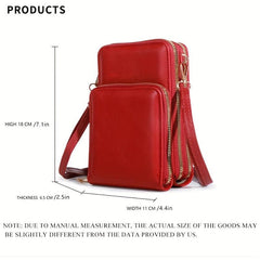 Mini PU Leather Mobile Phone Bag with Card Slots