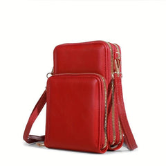 Mini PU Leather Mobile Phone Bag with Card Slots