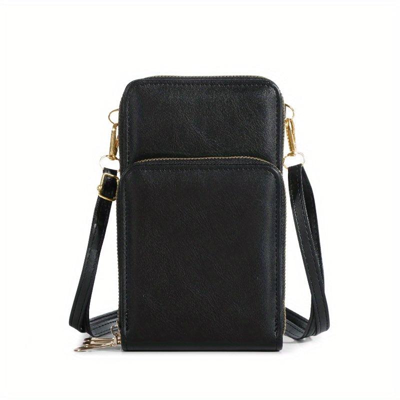 Mini PU Leather Mobile Phone Bag with Card Slots