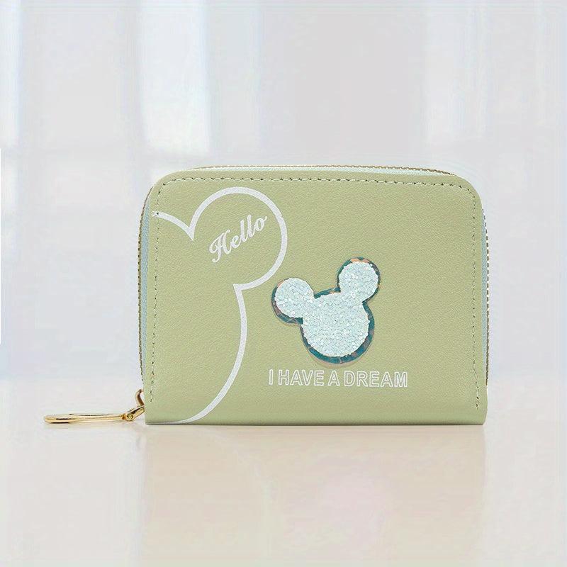 Women's Faux Leather Coin Purse Zip Wallet Cartoon Pattern