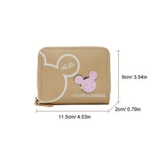 Women's Faux Leather Coin Purse Zip Wallet Cartoon Pattern