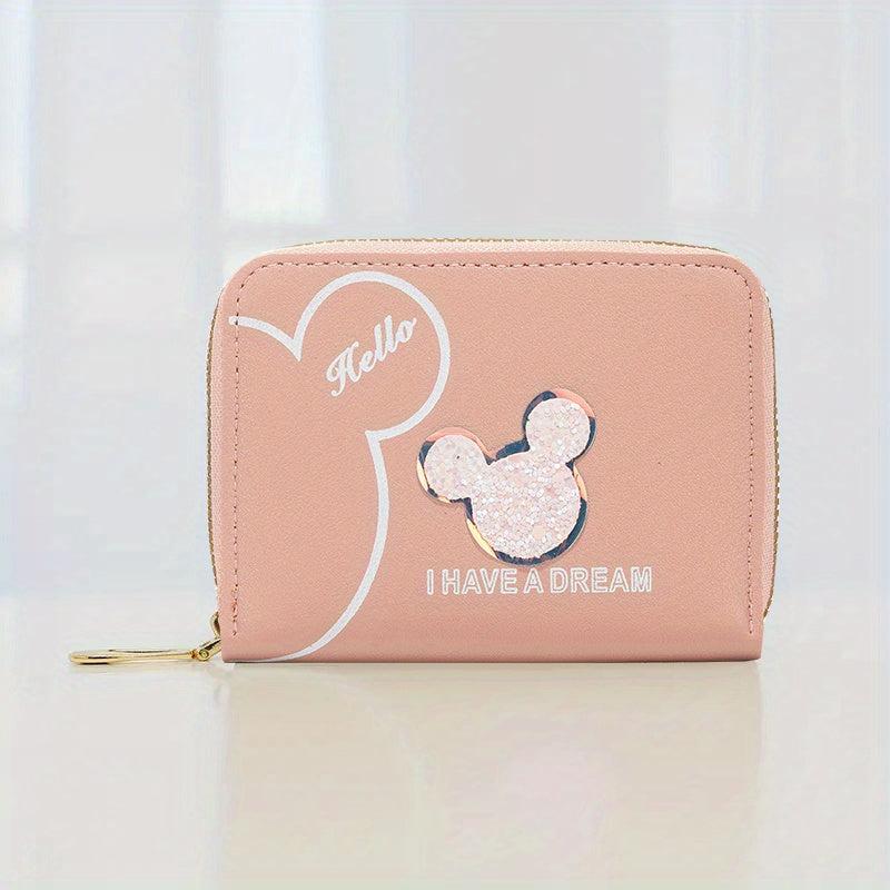 Women's Faux Leather Coin Purse Zip Wallet Cartoon Pattern