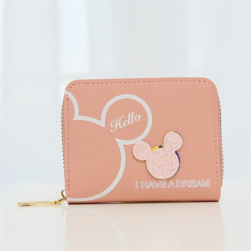 Women's Faux Leather Coin Purse Zip Wallet Cartoon Pattern