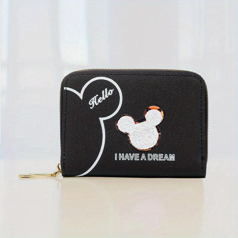 Women's Faux Leather Coin Purse Zip Wallet Cartoon Pattern