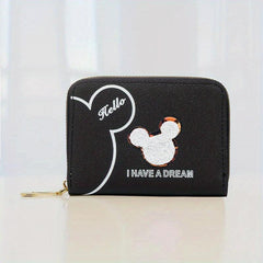 Women's Faux Leather Coin Purse Zip Wallet Cartoon Pattern
