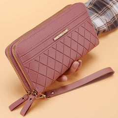 Women's Zip Around Letter Detail Wallet