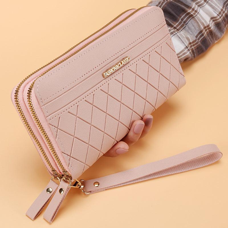 Women's Zip Around Letter Detail Wallet