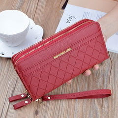 Women's Zip Around Letter Detail Wallet