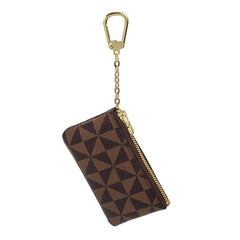 Women's Geometric Pattern Mini Coin Purse Keychain Bag