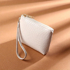 Crocodile Pattern Coin Purse Zip Wallet Wristband