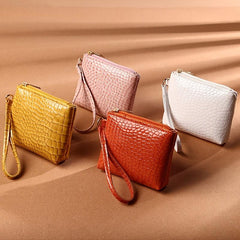 Crocodile Pattern Coin Purse Zip Wallet Wristband