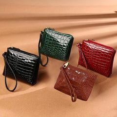 Crocodile Pattern Coin Purse Zip Wallet Wristband