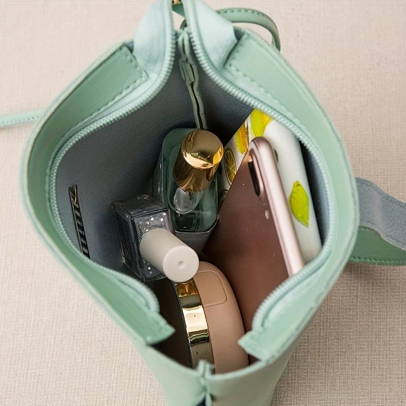 Minimalist Solid Shoulder Bag All Match Mobile Phone Bag Versatile Coin Purse