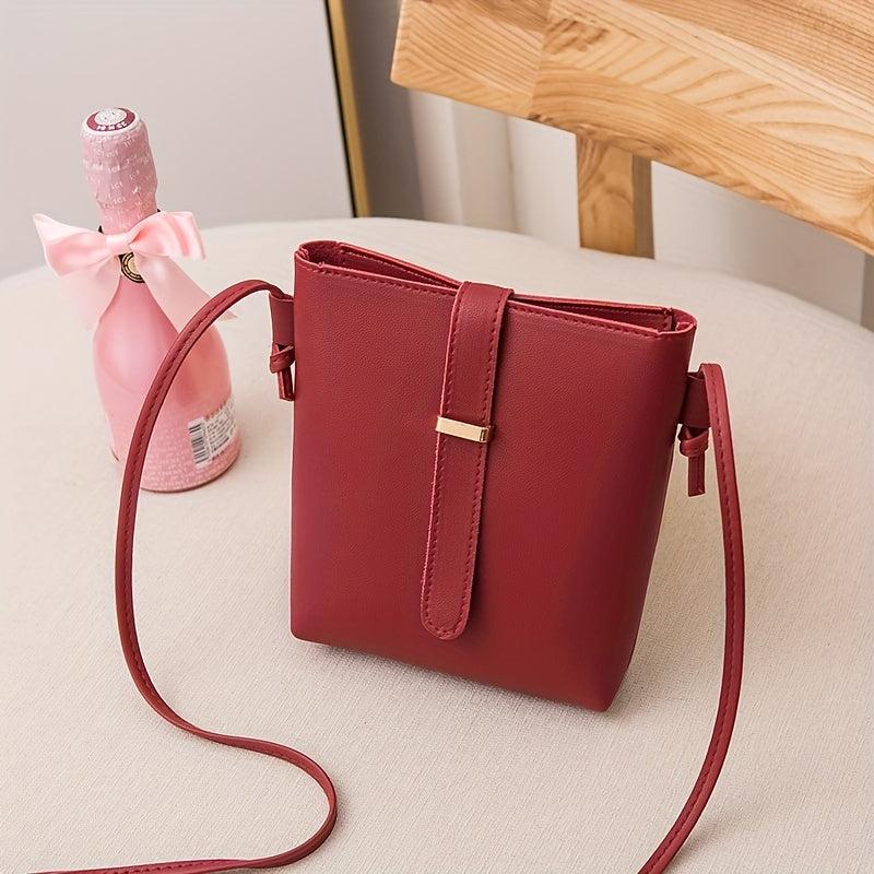 Minimalist Solid Shoulder Bag All Match Mobile Phone Bag Versatile Coin Purse