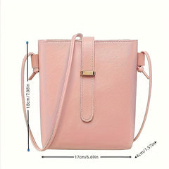 Minimalist Solid Shoulder Bag All Match Mobile Phone Bag Versatile Coin Purse