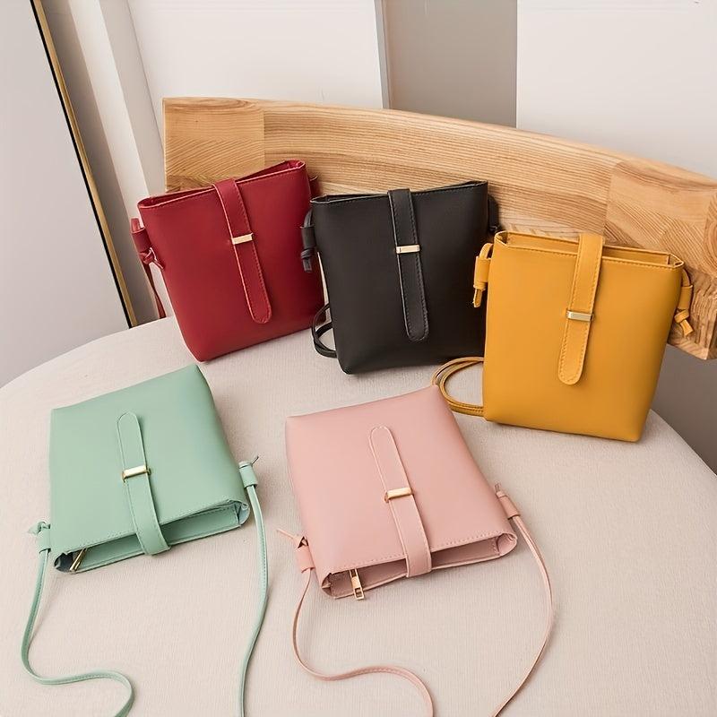 Minimalist Solid Shoulder Bag All Match Mobile Phone Bag Versatile Coin Purse