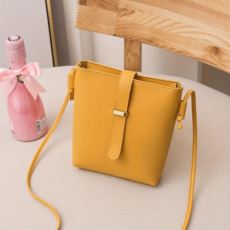 Minimalist Solid Shoulder Bag All Match Mobile Phone Bag Versatile Coin Purse
