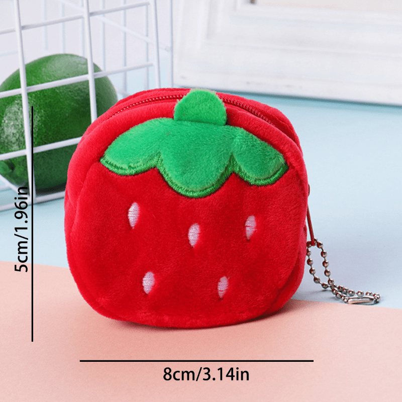 Cartoon Animal Plush Coin Purse Key Organizer Zipper Wallet for Women Girls