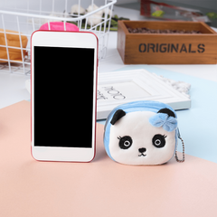 Cartoon Animal Plush Coin Purse Key Organizer Zipper Wallet for Women Girls