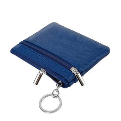 Mini Minimal Coin Purse Clutch Zipper Short Wallet Faux Leather Bag